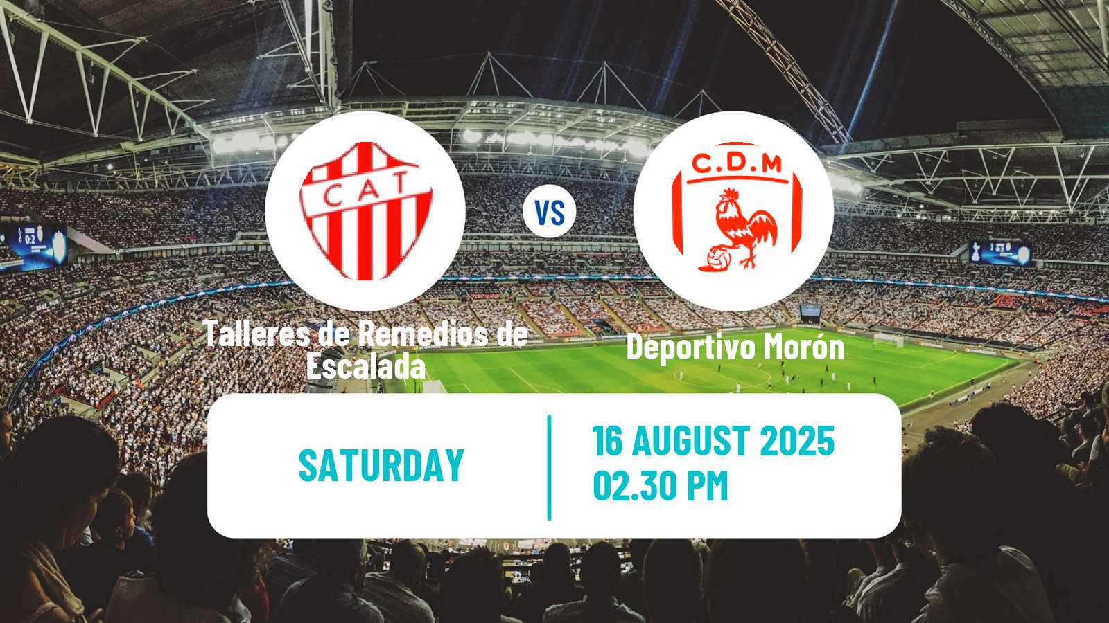 Soccer Argentinian Primera Nacional Talleres de Remedios de Escalada - Deportivo Morón