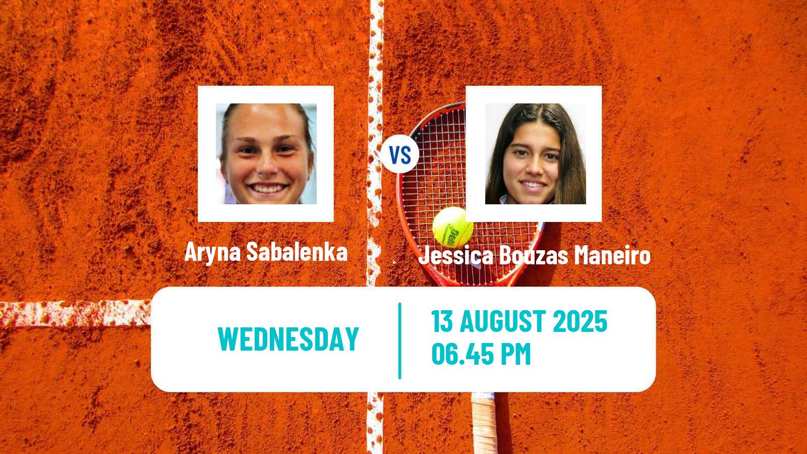 Tennis WTA Cincinnati Aryna Sabalenka - Jessica Bouzas Maneiro