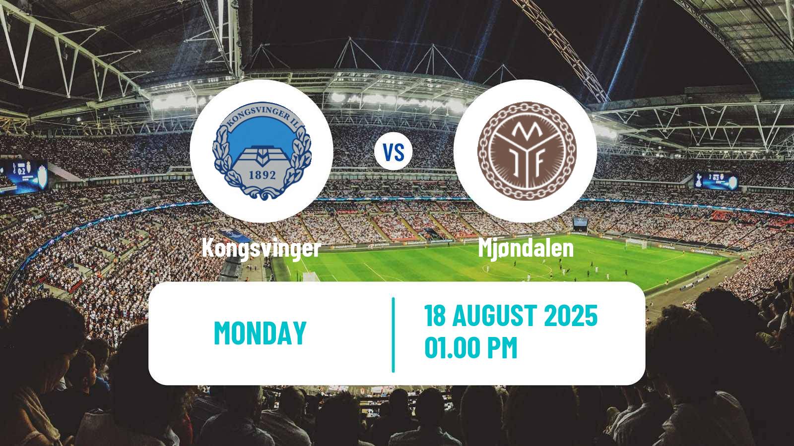 Soccer Norwegian Adeccoligaen Kongsvinger - Mjøndalen