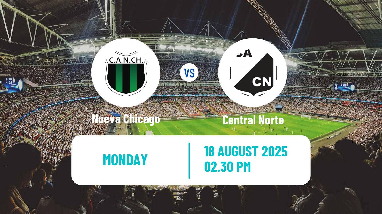 Soccer Argentinian Primera Nacional Nueva Chicago - Central Norte