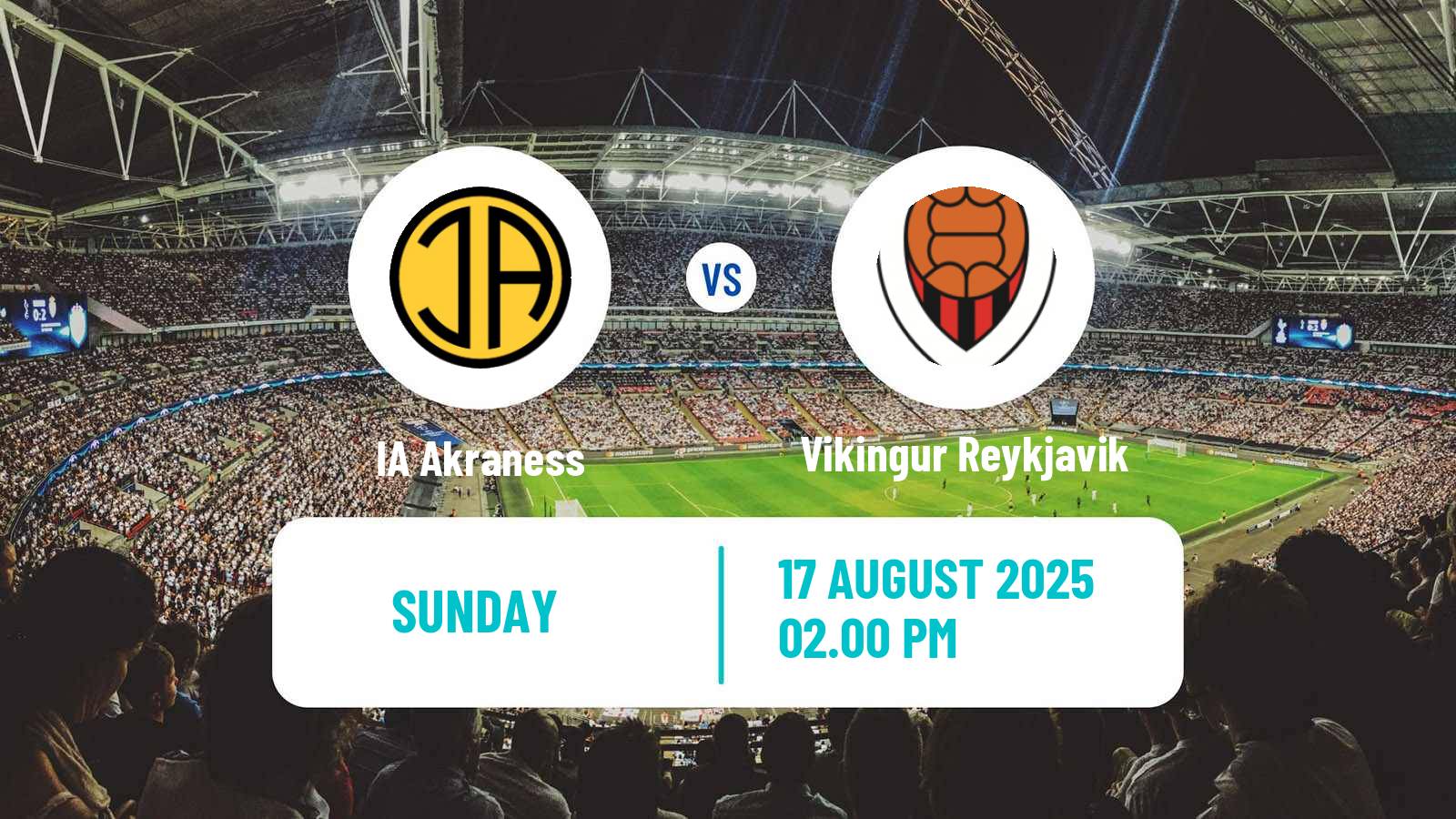 Soccer Icelandic Besta-deild karla Akraness - Vikingur Reykjavik