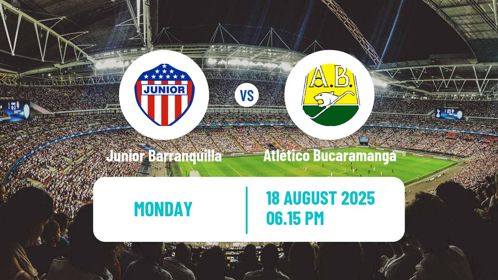 Soccer Colombian Primera A Junior Barranquilla - Atlético Bucaramanga