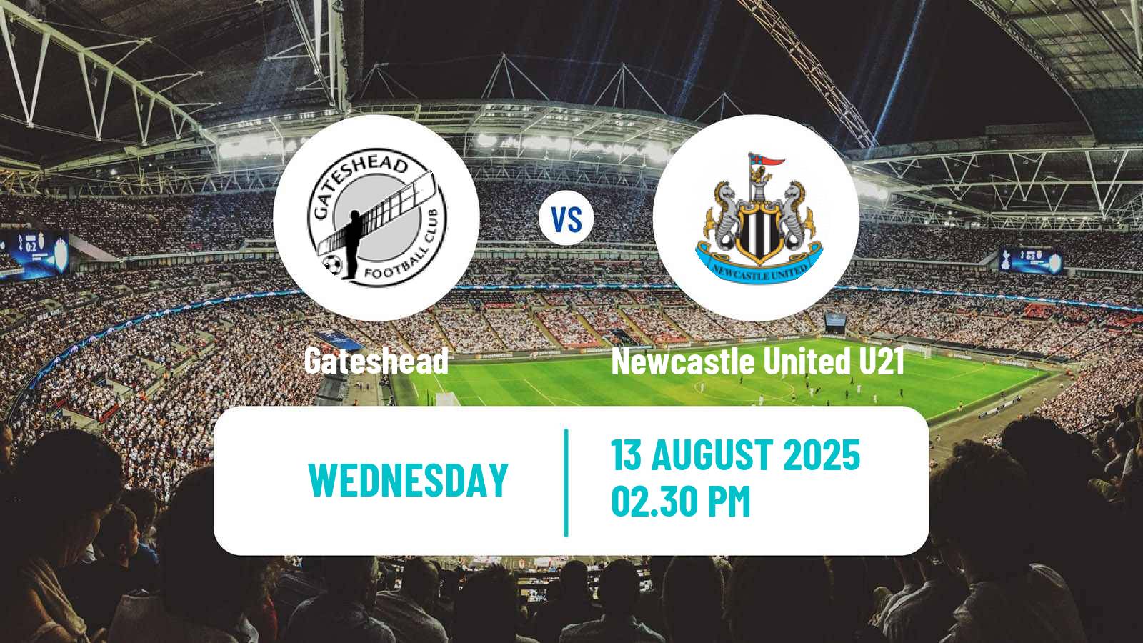 Soccer English National League Cup Gateshead - Newcastle United U21