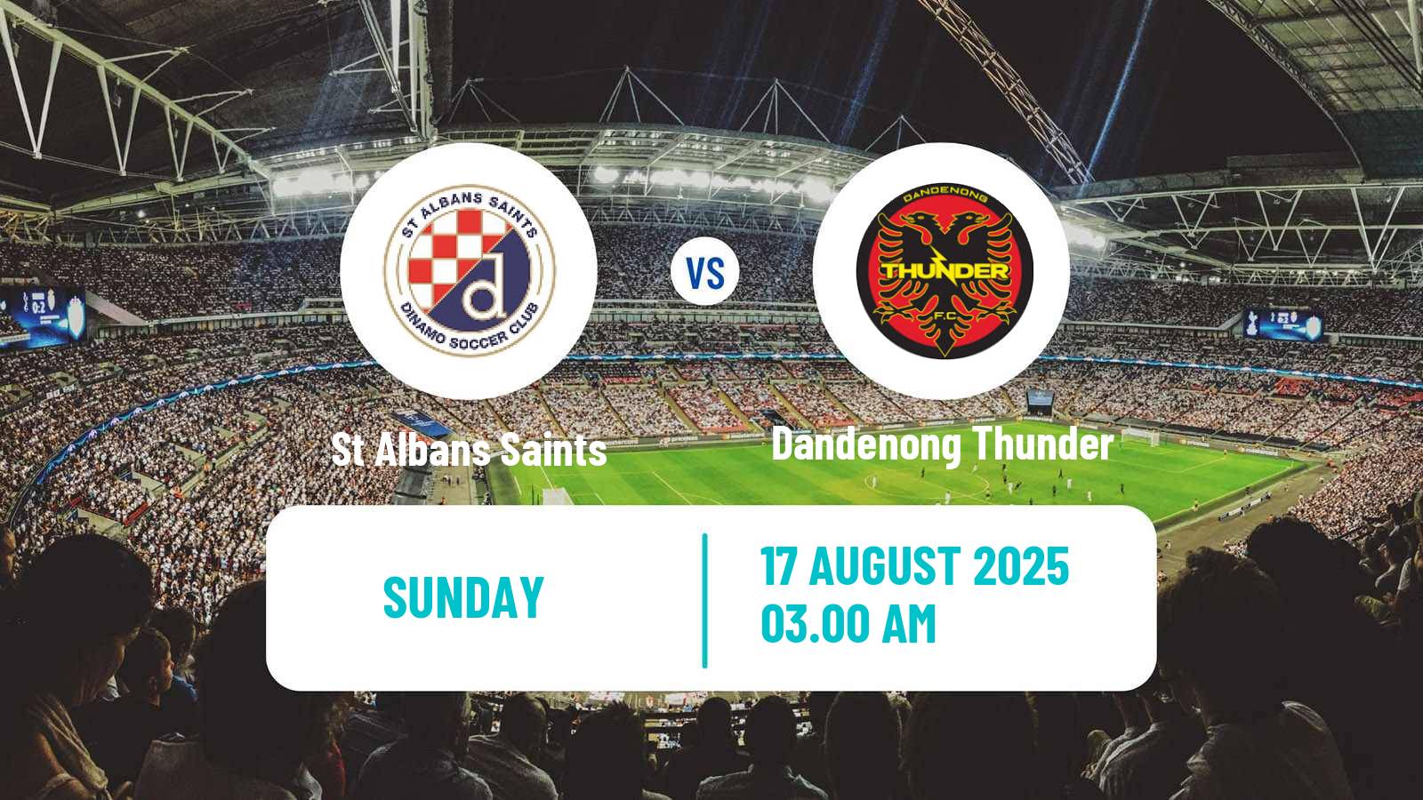 Soccer Australian NPL Victoria St Albans Saints - Dandenong Thunder