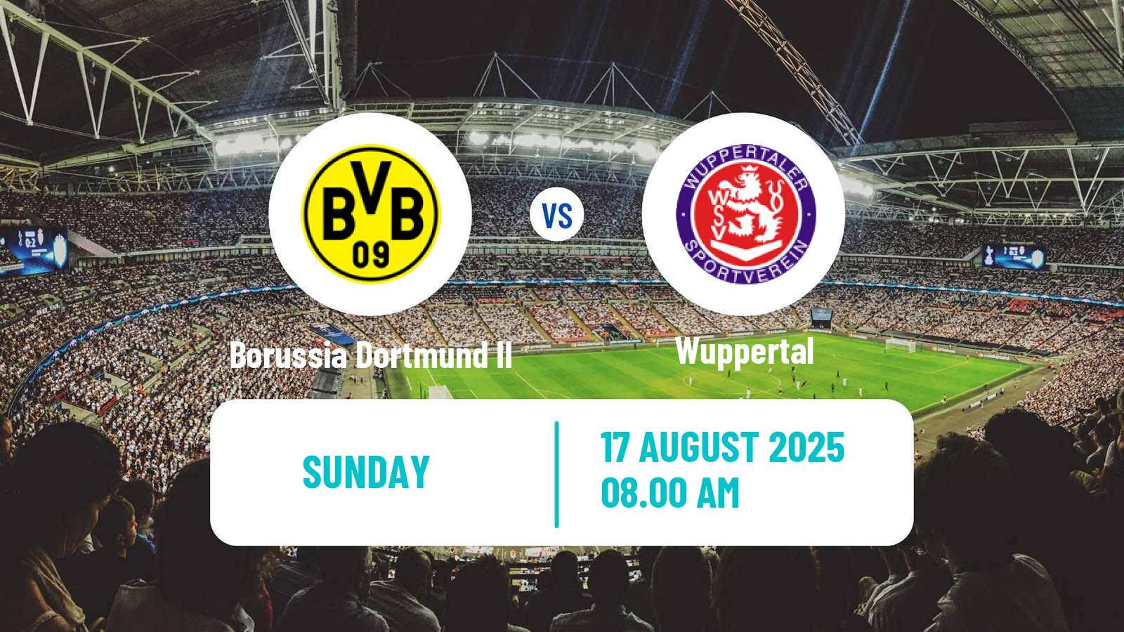 Soccer German Regionalliga West Borussia Dortmund II - Wuppertal
