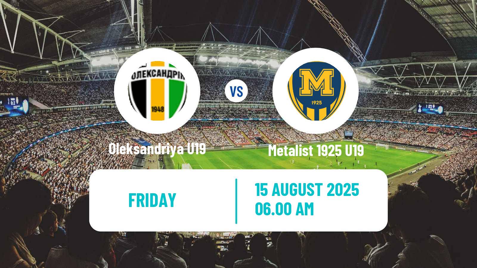 Soccer Ukrainian U19 League Oleksandriya U19 - Metalist 1925 U19