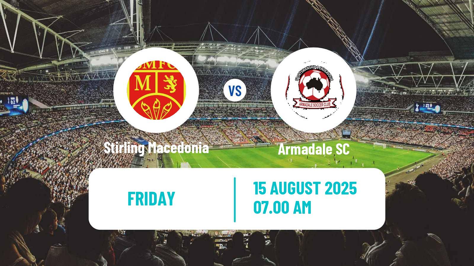 Soccer Australian NPL Western Australia Stirling Macedonia - Armadale