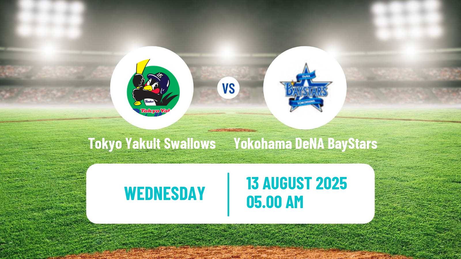 Baseball NPB Tokyo Yakult Swallows - Yokohama DeNA BayStars