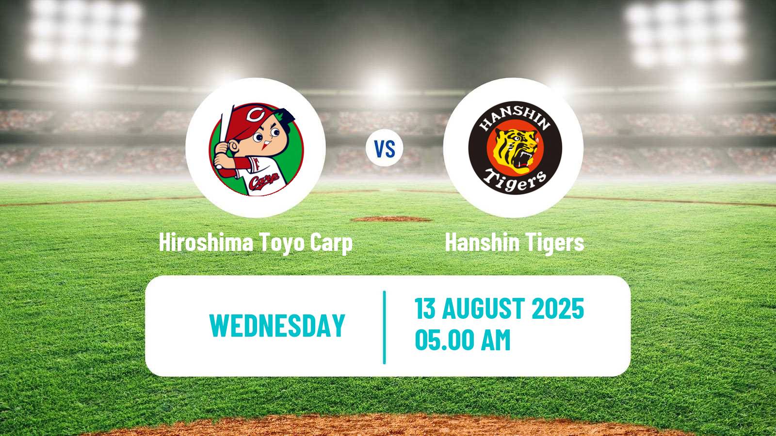 Baseball NPB Hiroshima Toyo Carp - Hanshin Tigers