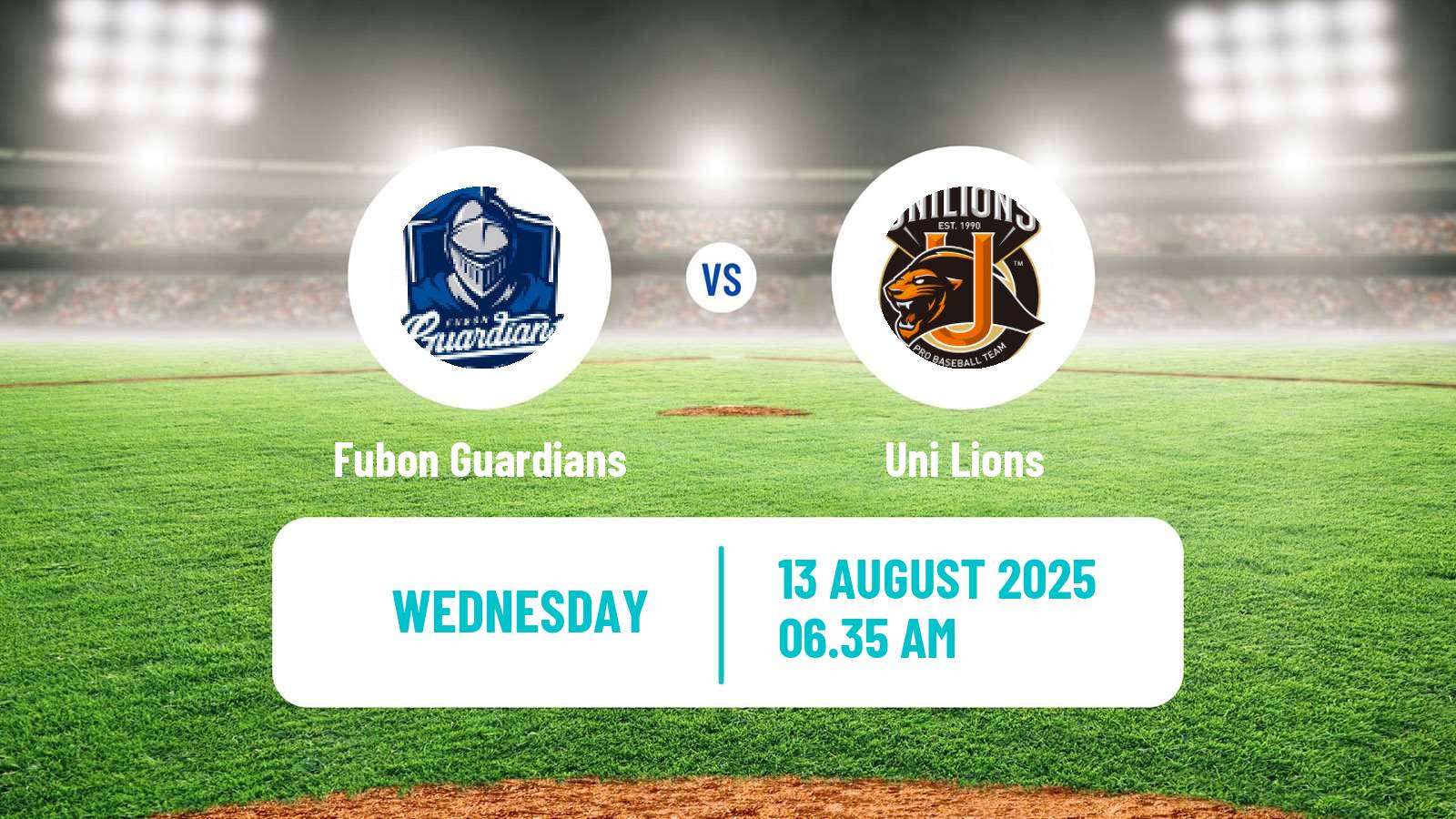 Baseball Taiwan CPBL Fubon Guardians - Uni Lions