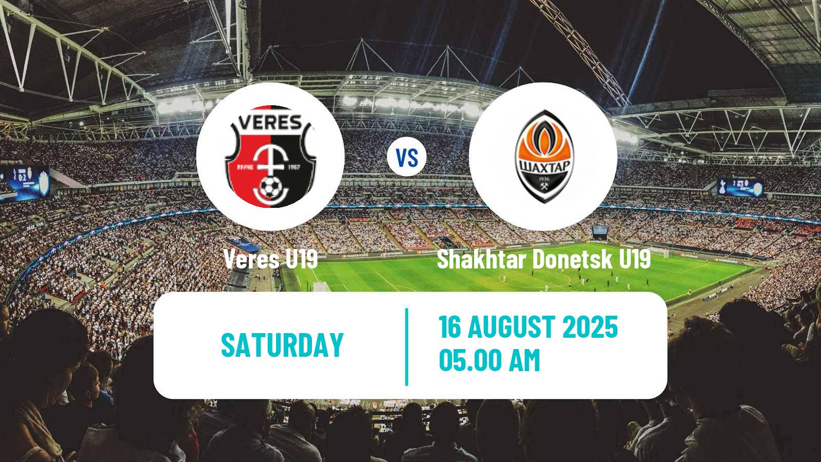 Soccer Ukrainian U19 League Veres U19 - Shakhtar Donetsk U19
