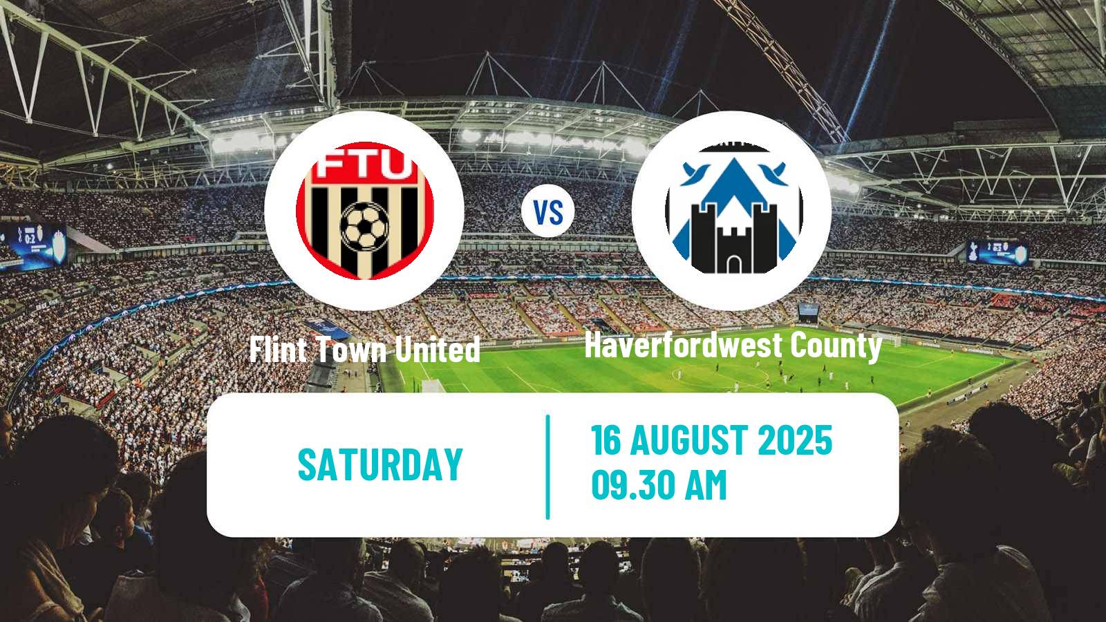 Soccer Welsh Cymru Premier Flint Town United - Haverfordwest County