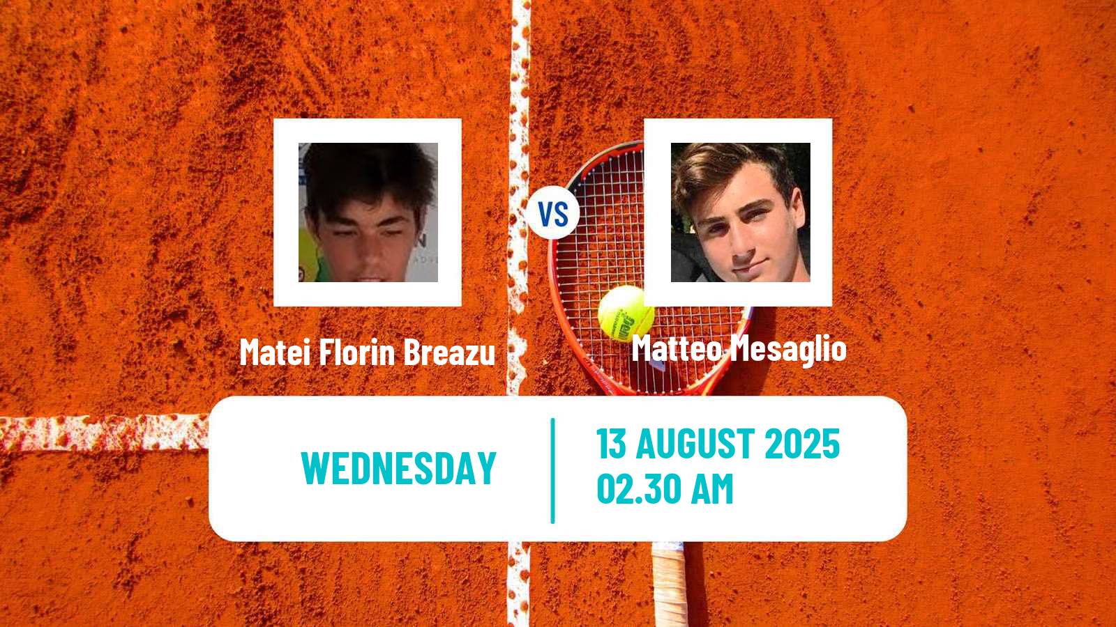 Tennis ITF M15 Targu Jiu Men Matei Florin Breazu - Matteo Mesaglio