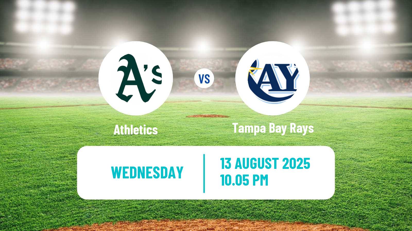 Baseball MLB Athletics - Tampa Bay Rays