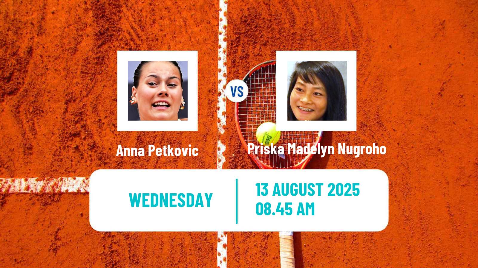 Tennis ITF W35 Erwitte Women Anna Petkovic - Priska Madelyn Nugroho
