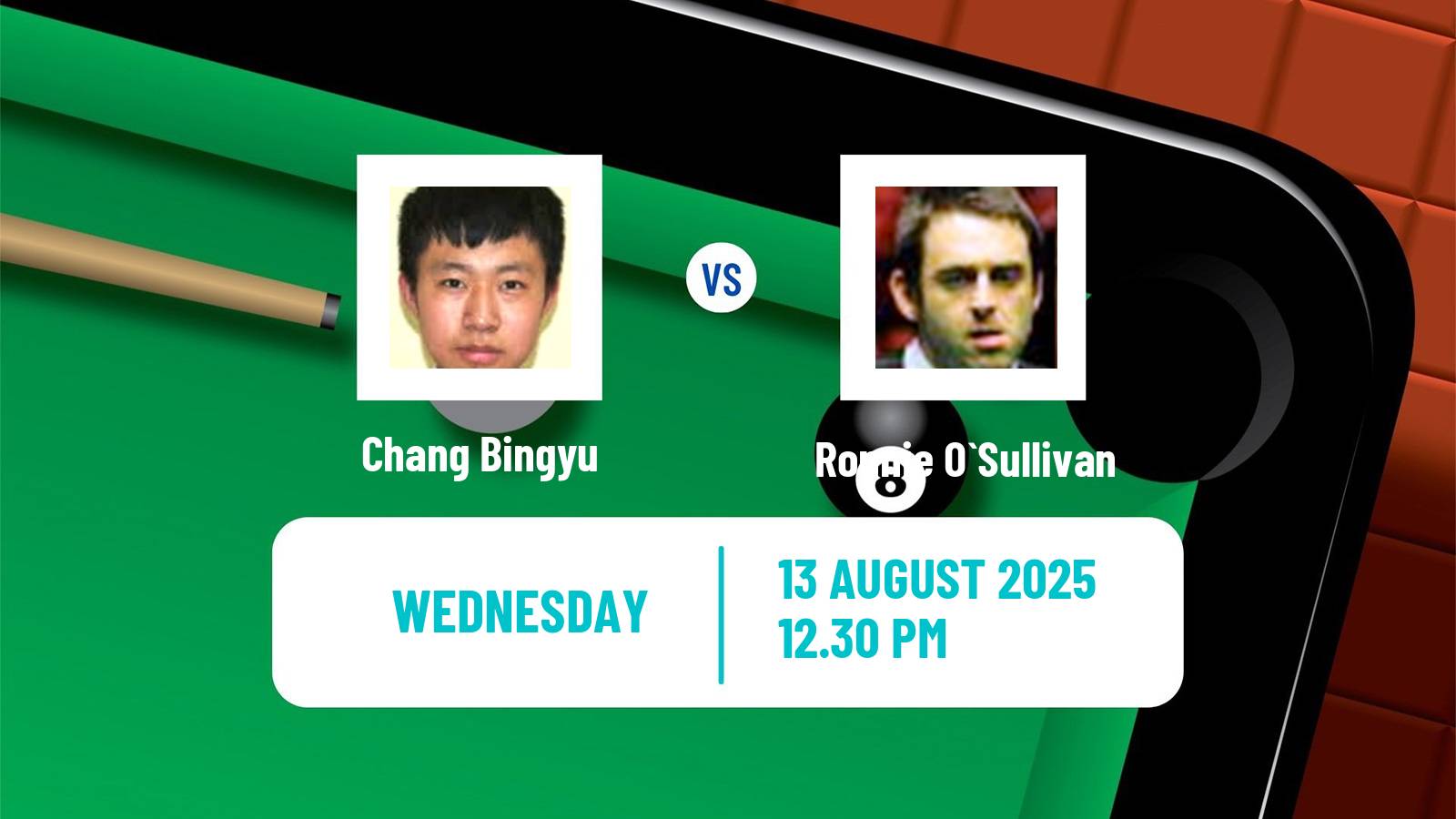 Snooker Saudi Arabia Masters Chang Bingyu - Ronnie O`Sullivan