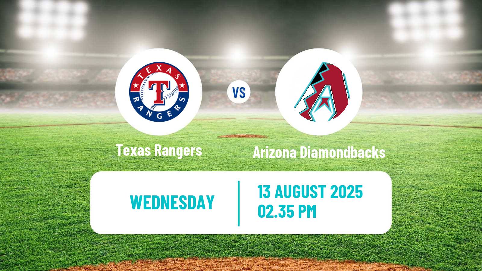 Baseball MLB Texas Rangers - Arizona Diamondbacks