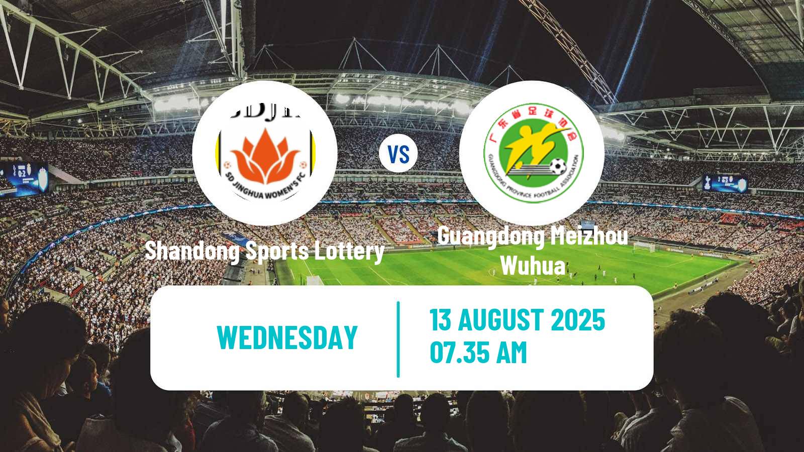 Soccer Chinese Super League Women Shandong Sports Lottery - Guangdong Meizhou Wuhua