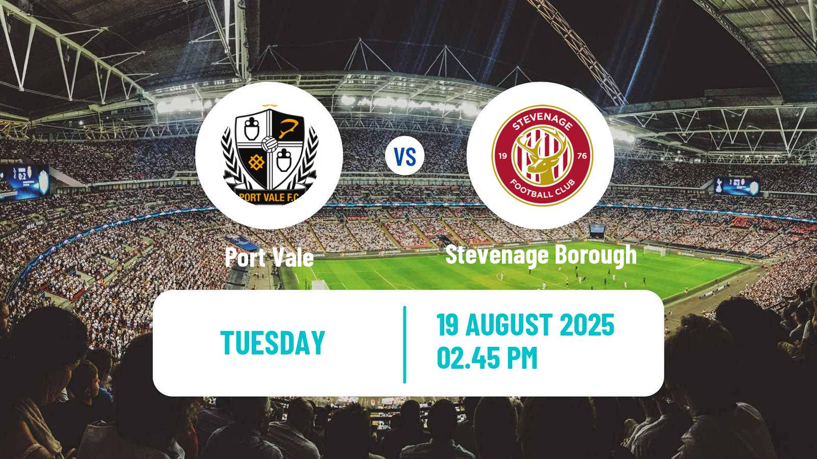 Soccer English League One Port Vale - Stevenage Borough