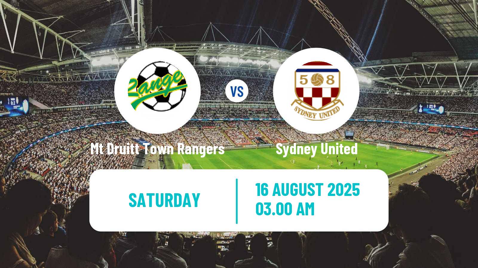 Soccer Australian NPL NSW Mt Druitt Town Rangers - Sydney United