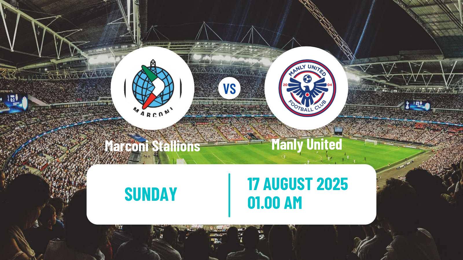 Soccer Australian NPL NSW Marconi Stallions - Manly United