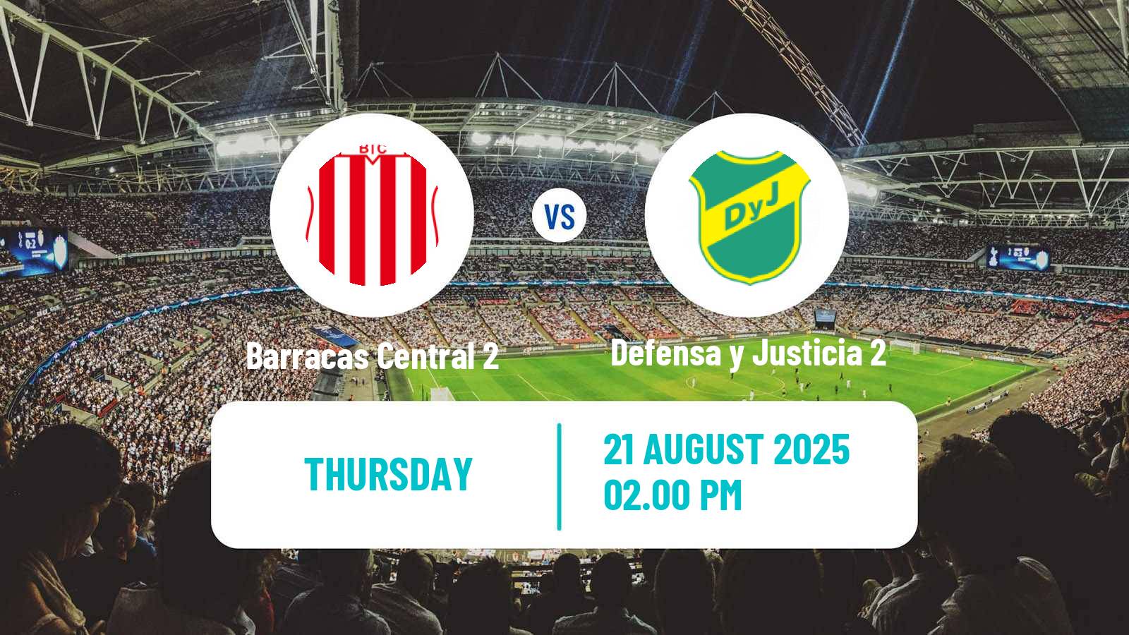 Soccer Argentinian Reserve League Barracas Central 2 - Defensa y Justicia 2
