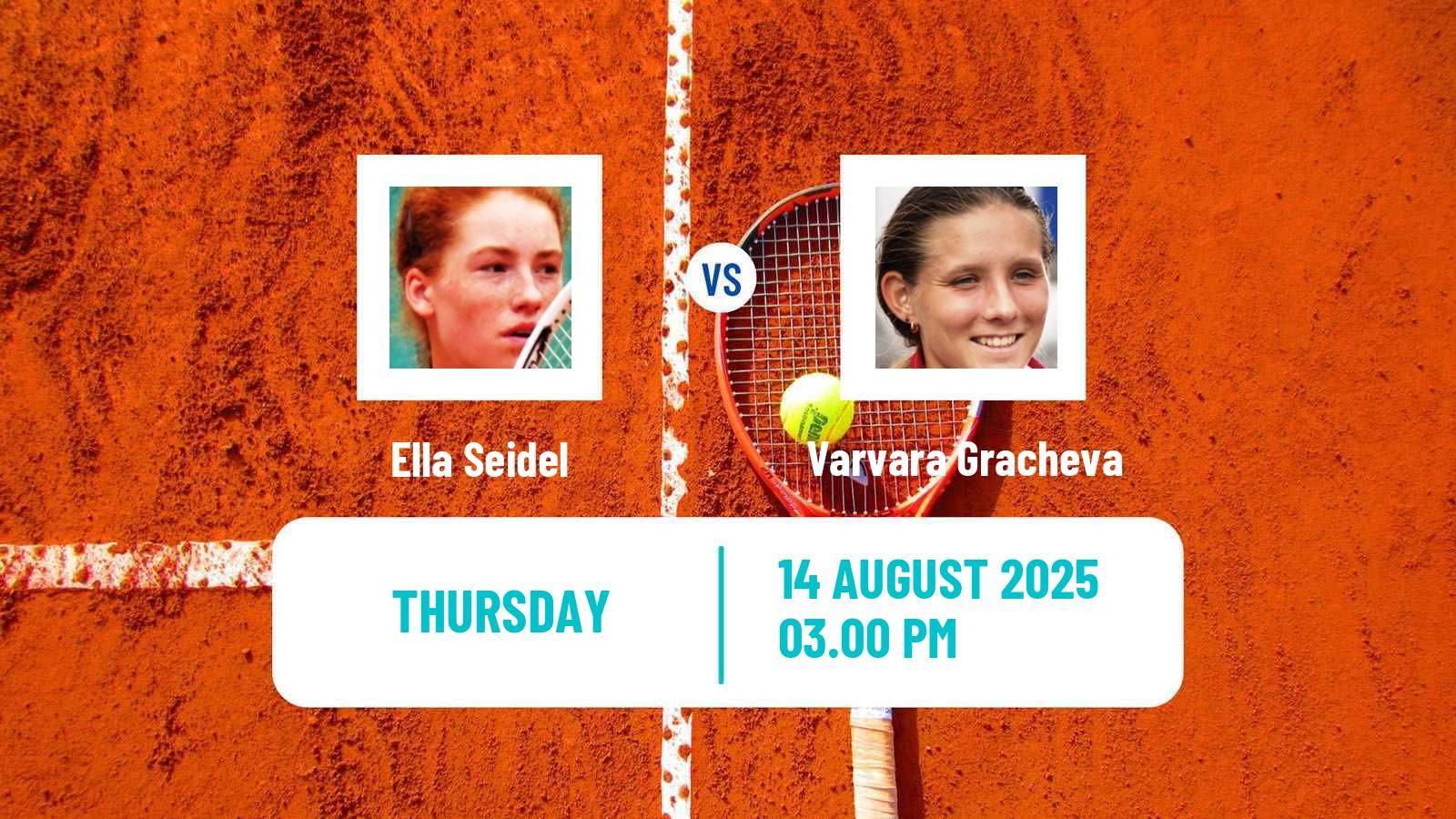 Tennis WTA Cincinnati Ella Seidel - Varvara Gracheva