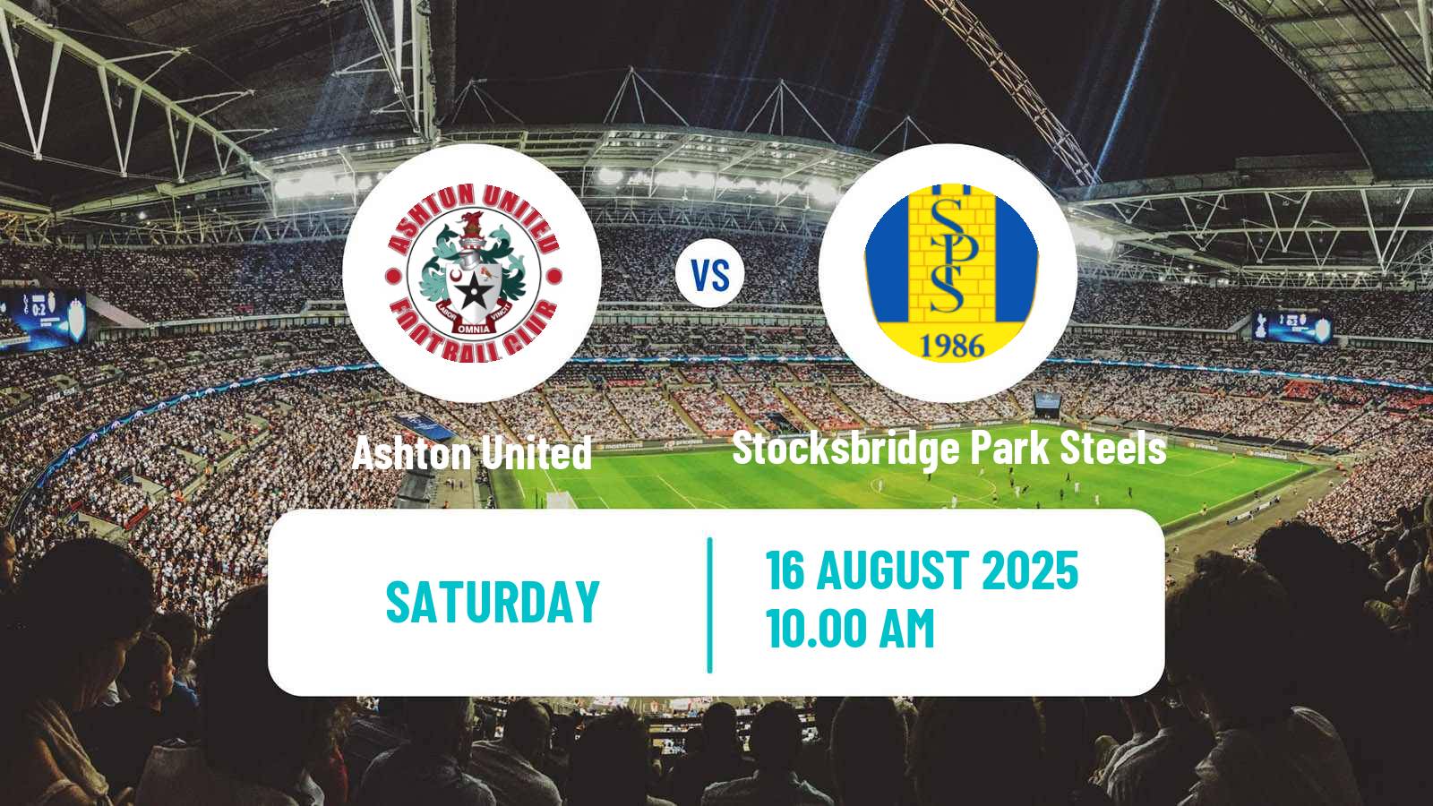 Soccer English NPL Premier Division Ashton United - Stocksbridge Park Steels