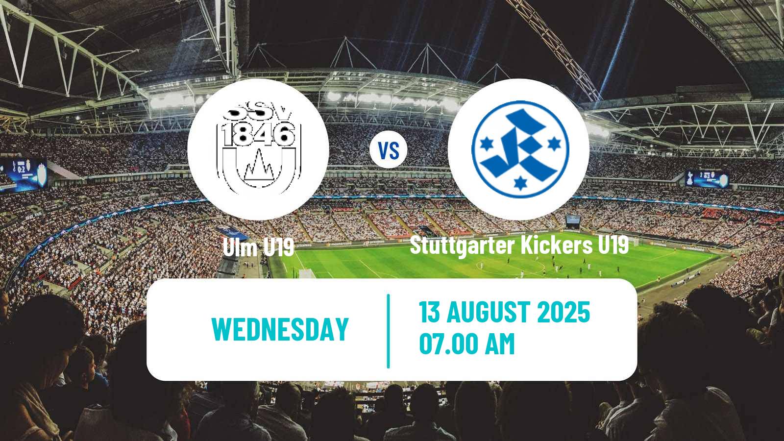 Soccer German DFB Youth League Ulm U19 - Stuttgarter Kickers U19