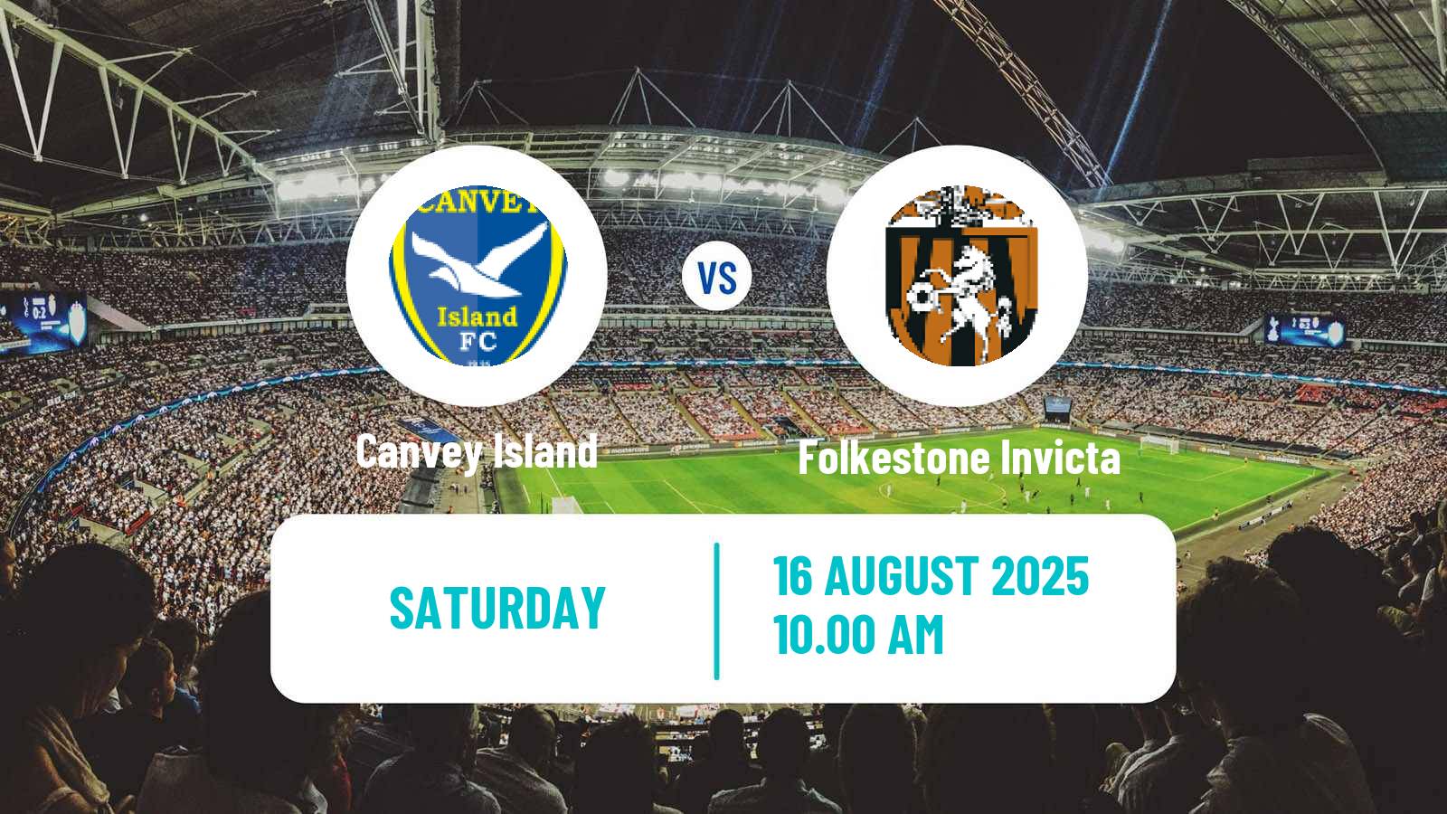 Soccer English Isthmian League Premier Division Canvey Island - Folkestone Invicta