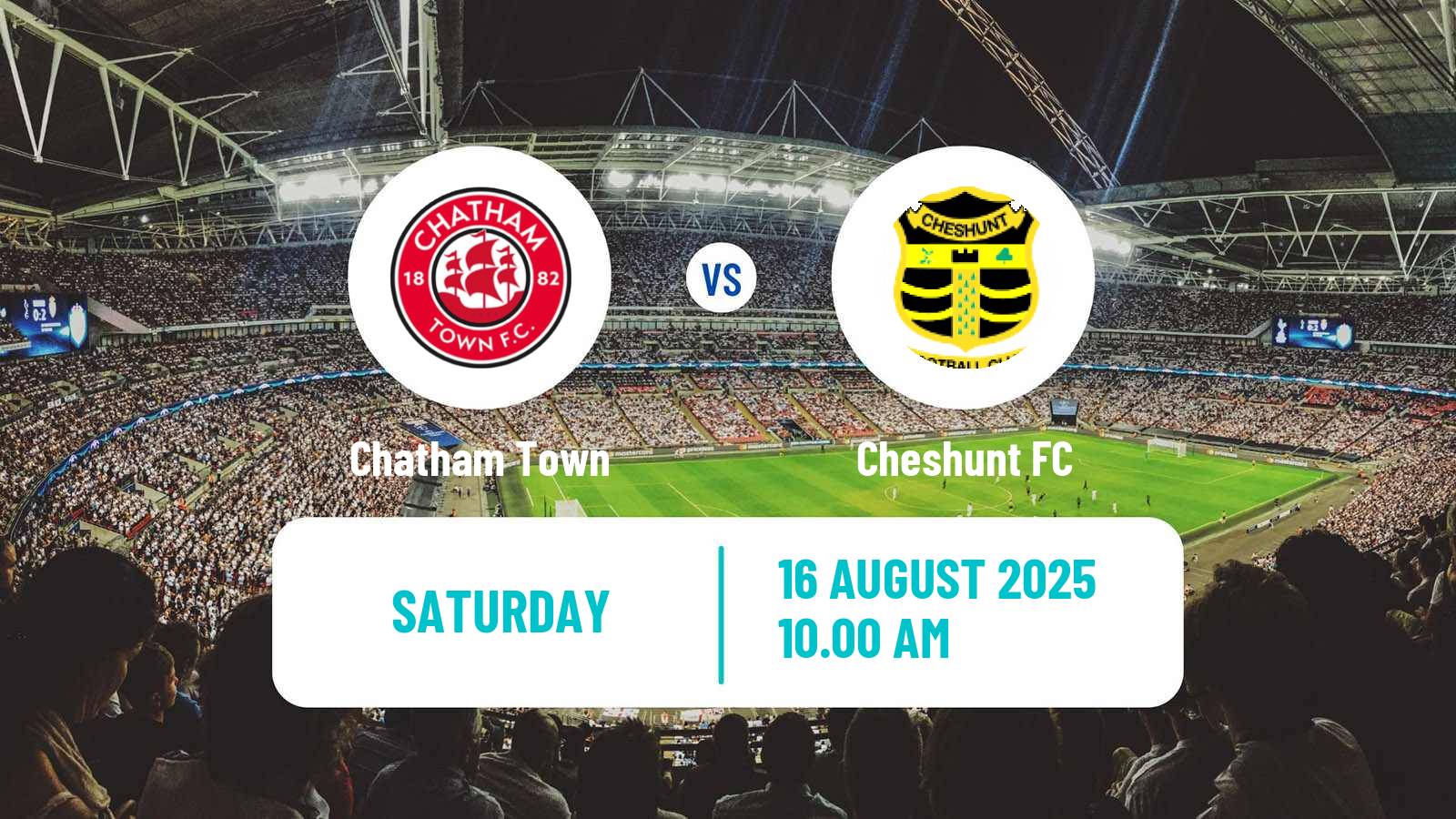 Soccer English Isthmian League Premier Division Chatham Town - Cheshunt