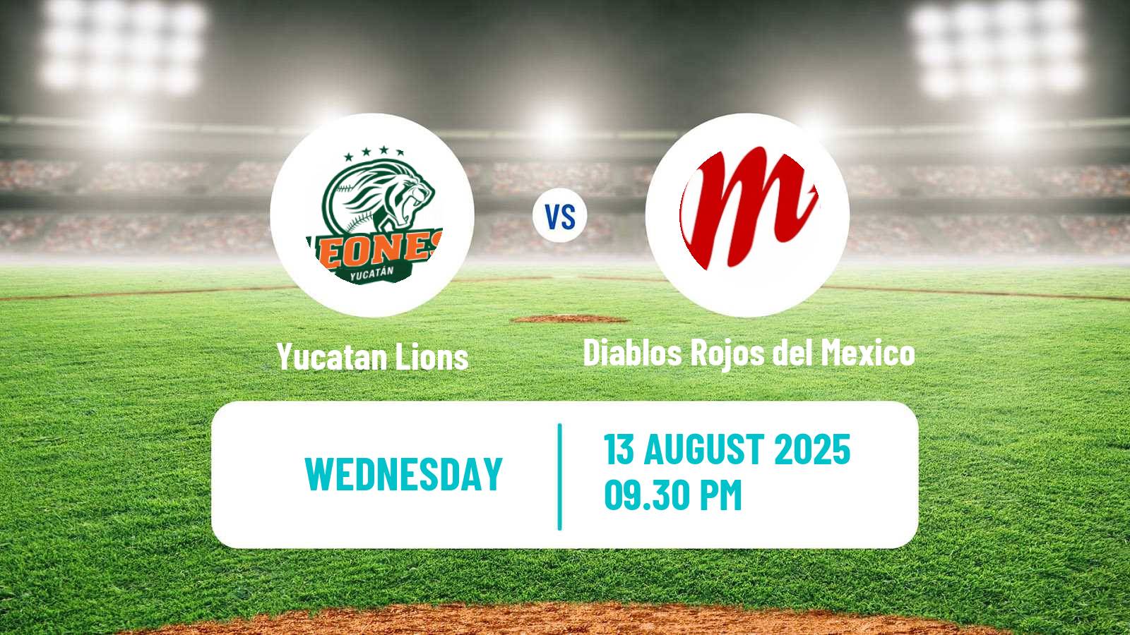 Baseball LMB Yucatan Lions - Diablos Rojos del Mexico
