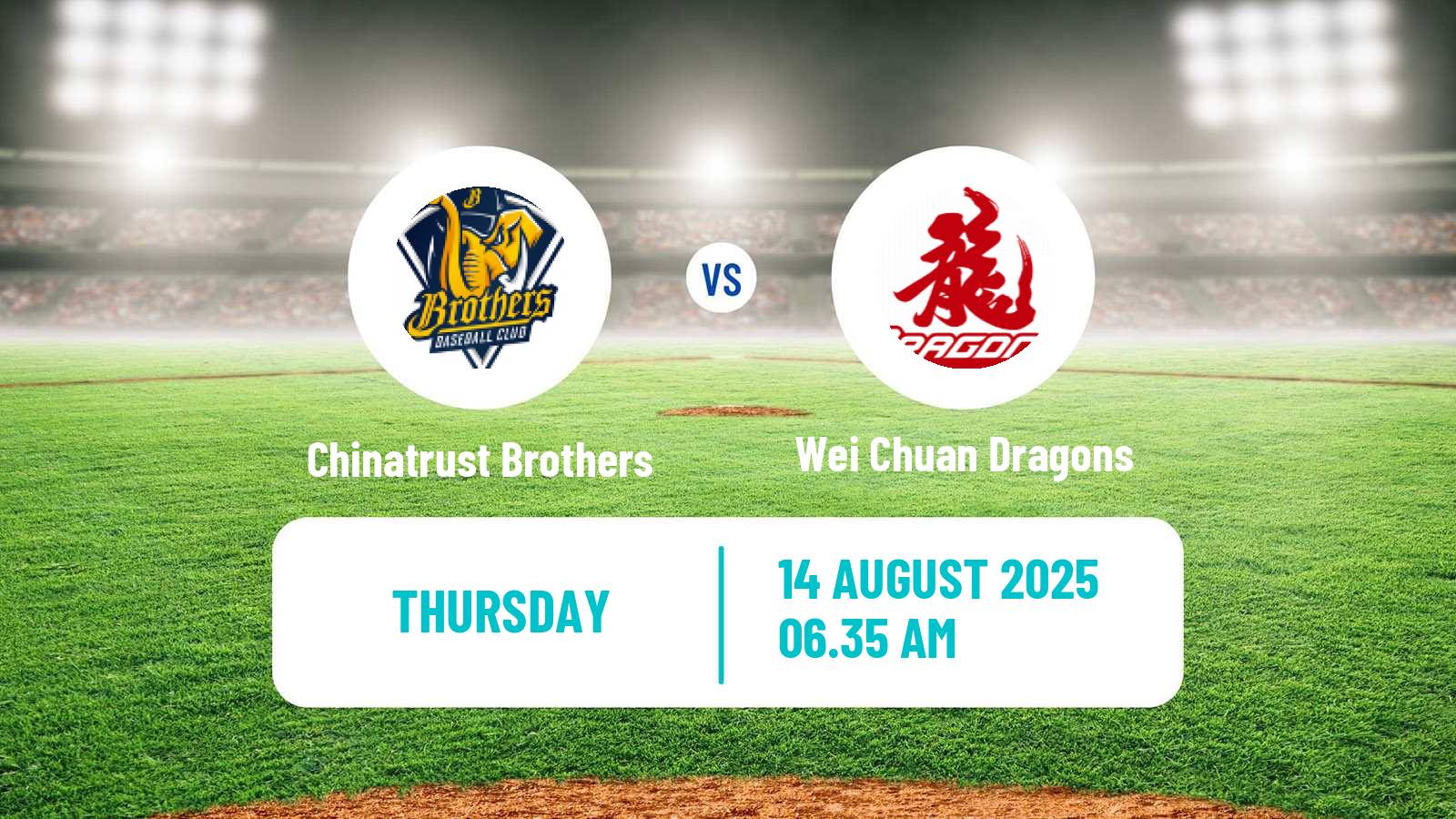 Baseball Taiwan CPBL Chinatrust Brothers - Wei Chuan Dragons