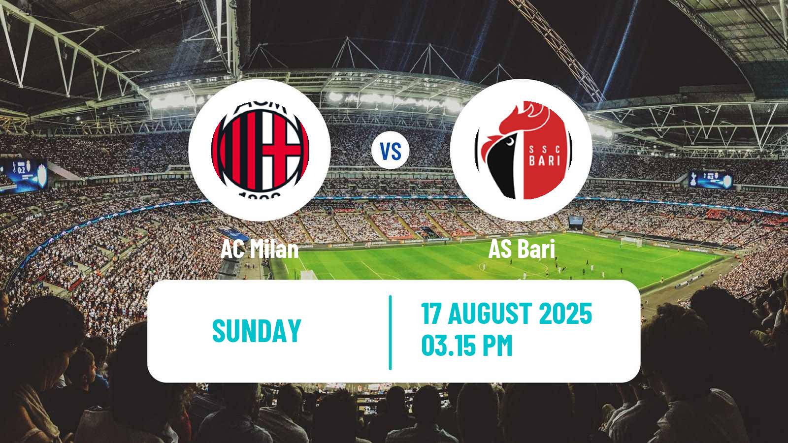 Soccer Coppa Italia Milan - Bari
