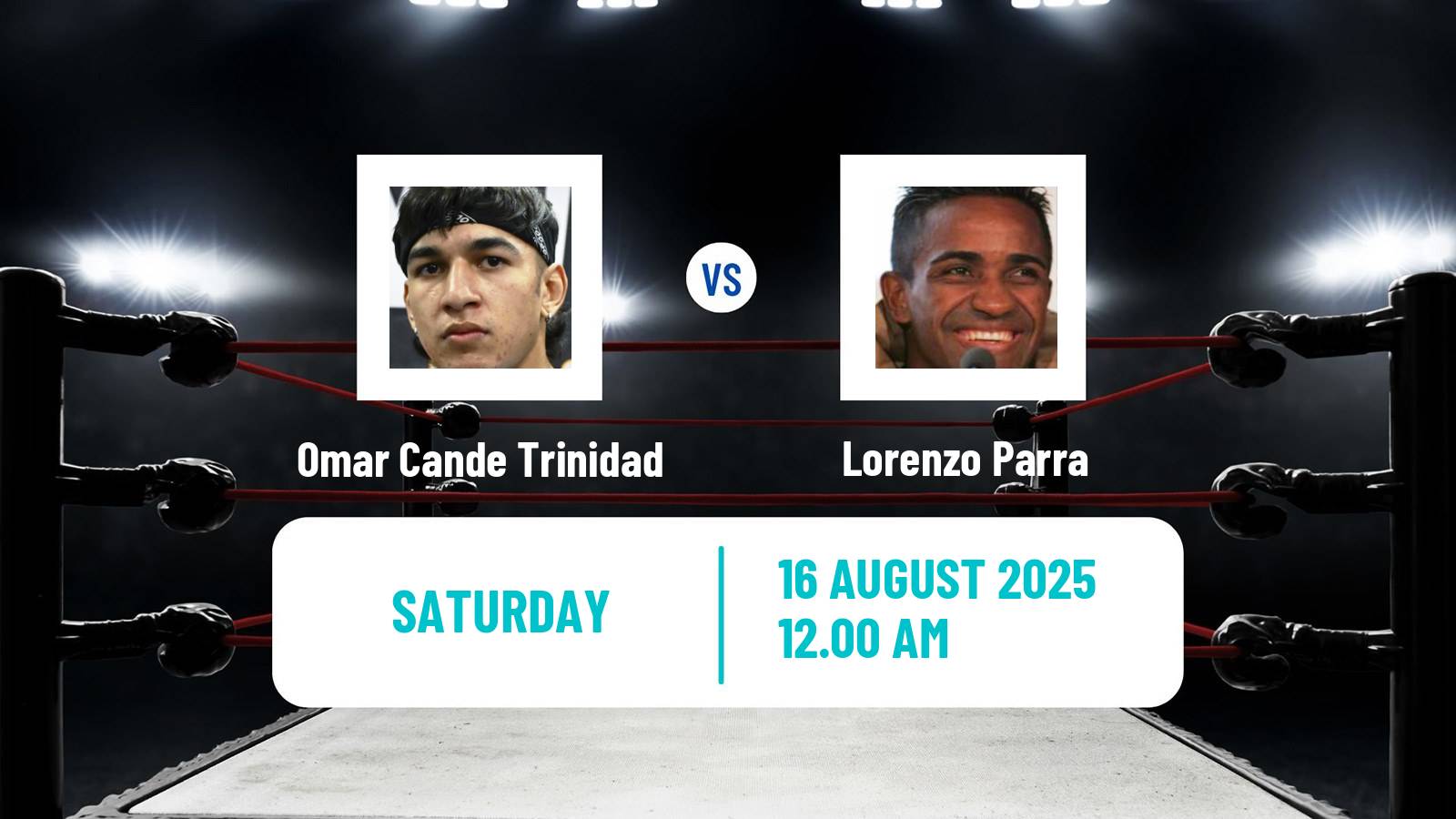 Boxing Featherweight WBC Continental Americas Title Men Omar Cande Trinidad - Lorenzo Parra