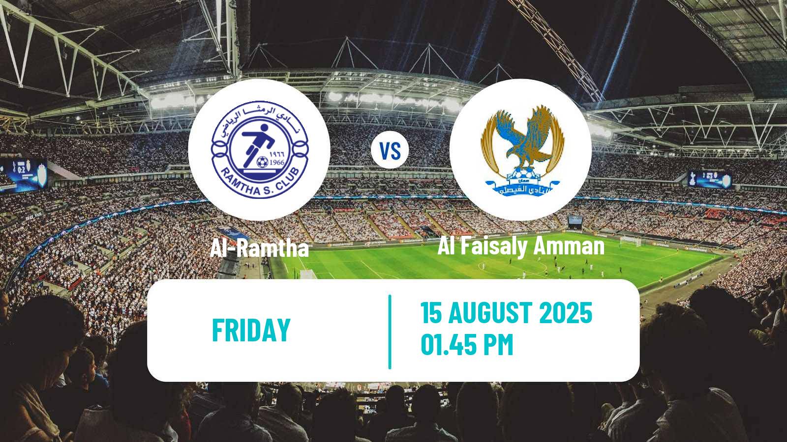 Soccer Jordan Premier League Al-Ramtha - Al Faisaly Amman