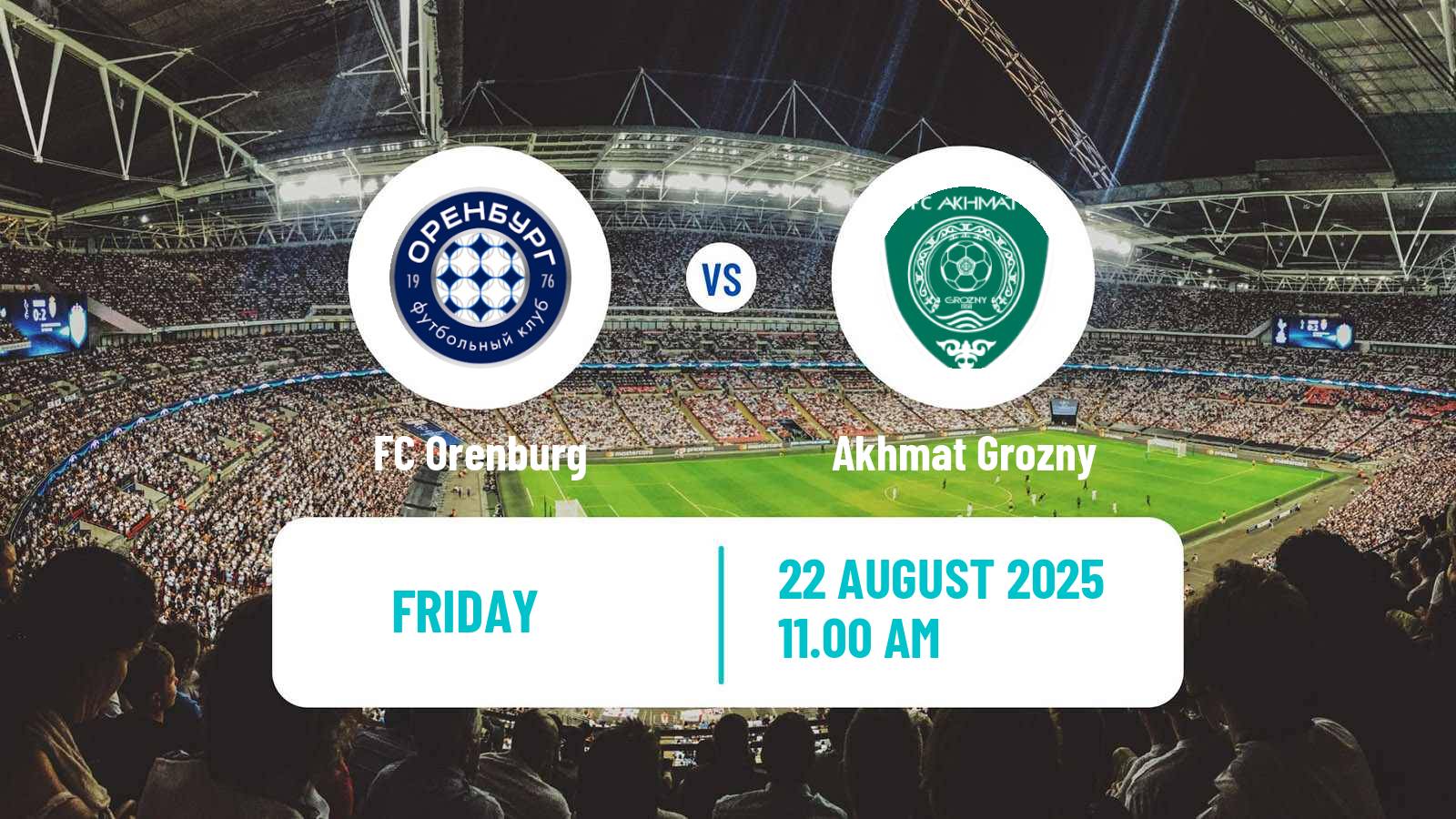 Soccer Russian Premier League Orenburg - Akhmat Grozny