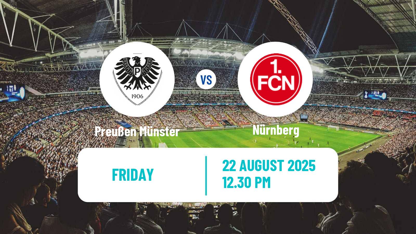Soccer German 2 Bundesliga Preußen Münster - Nürnberg