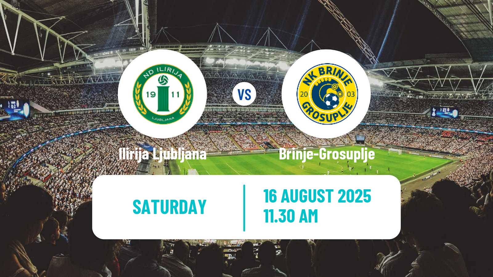 Soccer Slovenian 2 SNL Ilirija Ljubljana - Brinje-Grosuplje