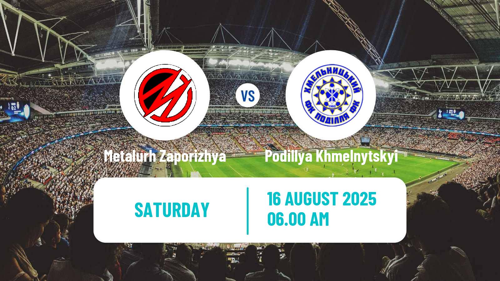 Soccer Ukrainian Persha Liga Metalurh Zaporizhya - Podillya Khmelnytskyi