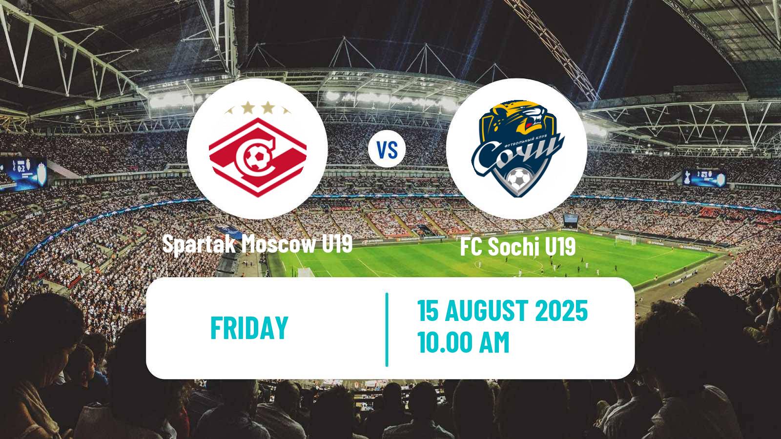 Soccer Russian Youth League Spartak Moscow U19 - Sochi U19