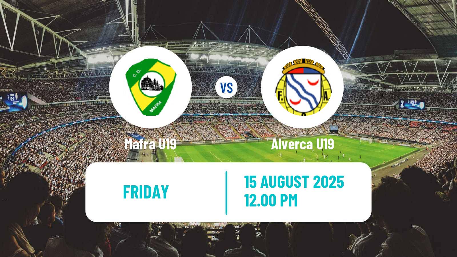 Soccer Portuguese Campeonato Nacional U19 Mafra U19 - Alverca U19
