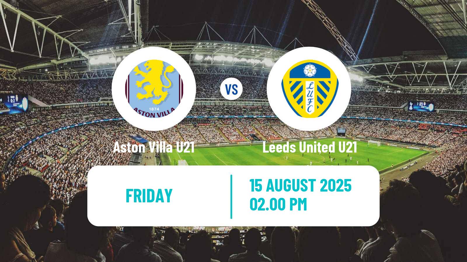 Soccer English Premier League 2 Aston Villa U21 - Leeds United U21