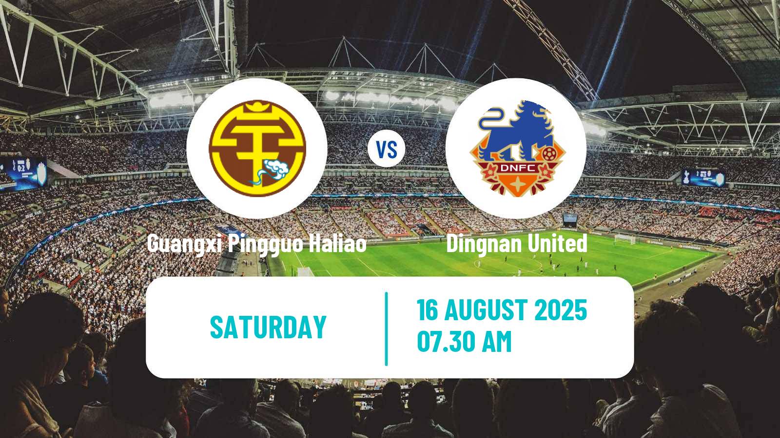 Soccer Chinese Jia League Guangxi Pingguo Haliao - Dingnan United