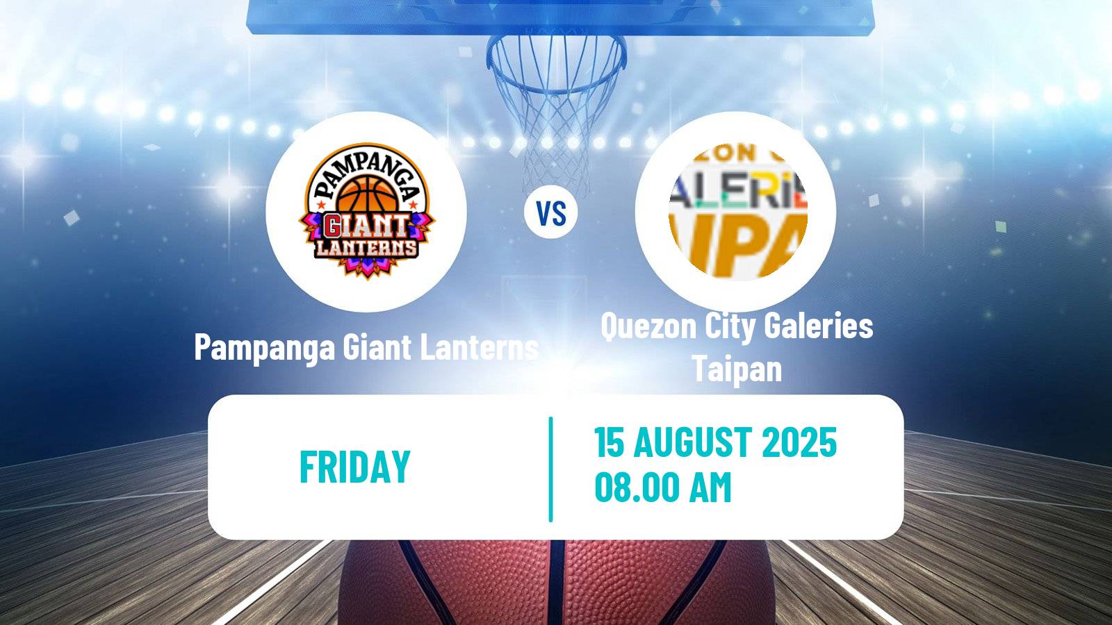 Basketball Philippines MBPL  Pampanga Giant Lanterns - Quezon City Galeries Taipan