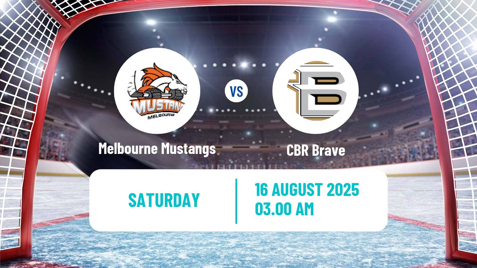 Hockey Australian Ice Hockey League Melbourne Mustangs - CBR Brave