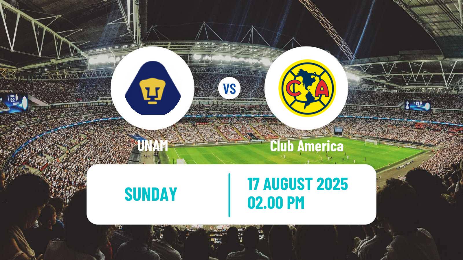 Soccer Mexican Liga MX Women UNAM - Club America
