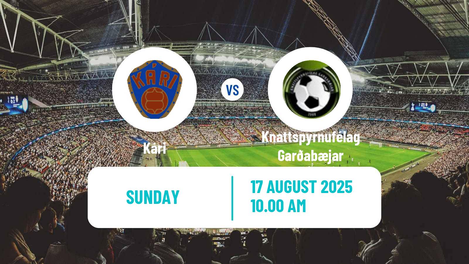 Soccer Icelandic Division 2 Kári - Knattspyrnufélag Garðabæjar