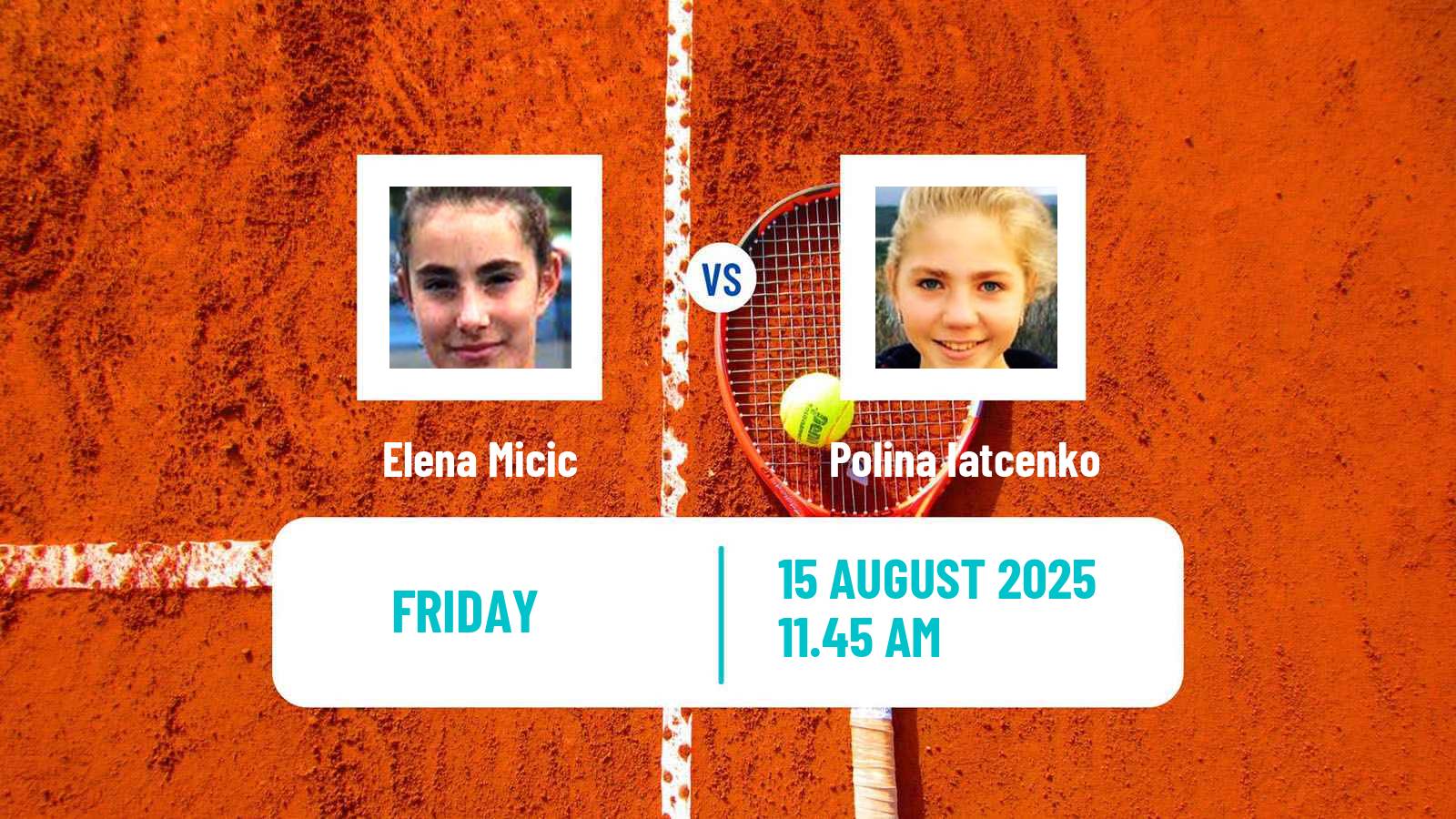 Tennis ITF W35 Vigo Women Elena Micic - Polina Iatcenko