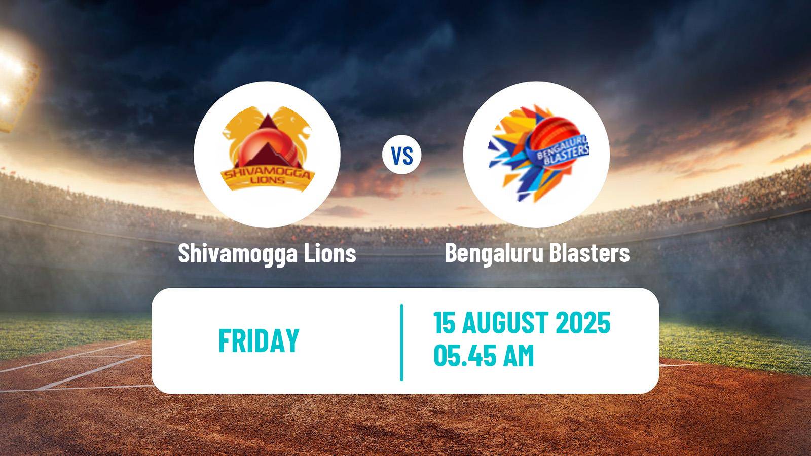 Cricket Indian Maharaja T20 Trophy Shivamogga Lions - Bengaluru Blasters